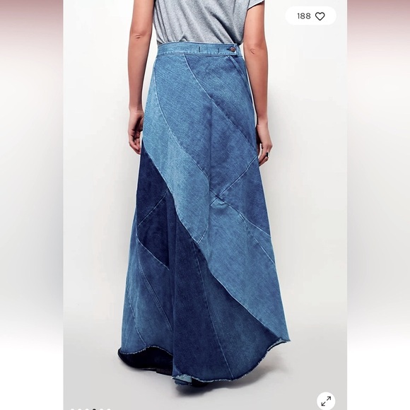 FREE PEOPLE Still Into You Denim Maxi Skirt - Picture 4 of 11